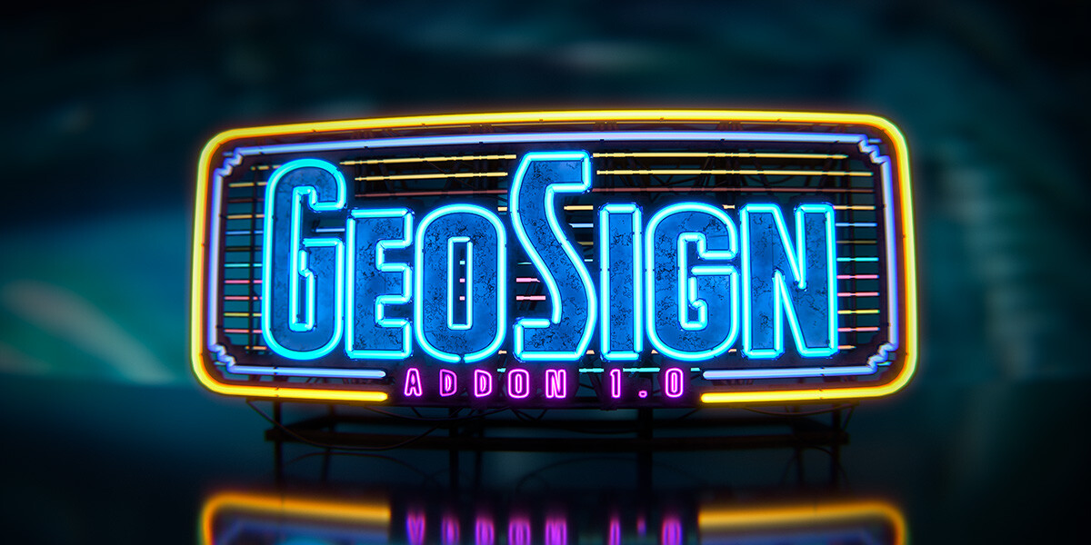 Geo Sign - Signs Generator for Blender v1.0
