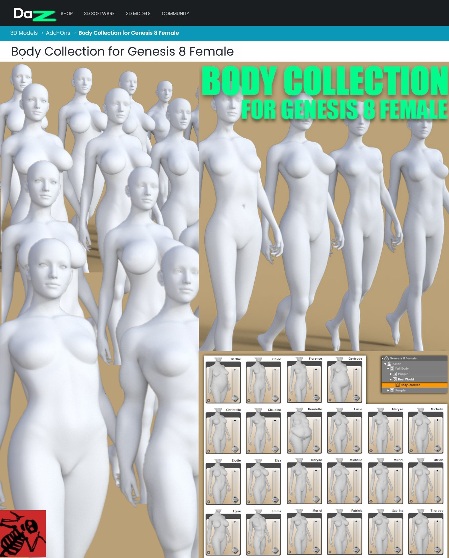 Body Collection for Genesis 8 Female