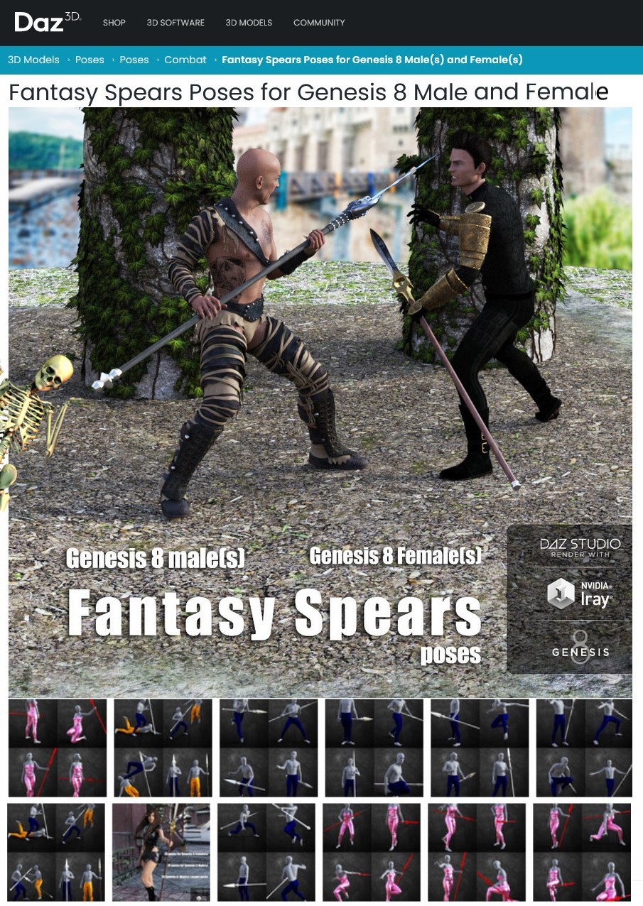 Fantasy Spears Poses for Genesis 8 Males and Females8db0b085362d876fa82259bd9d02f8ca