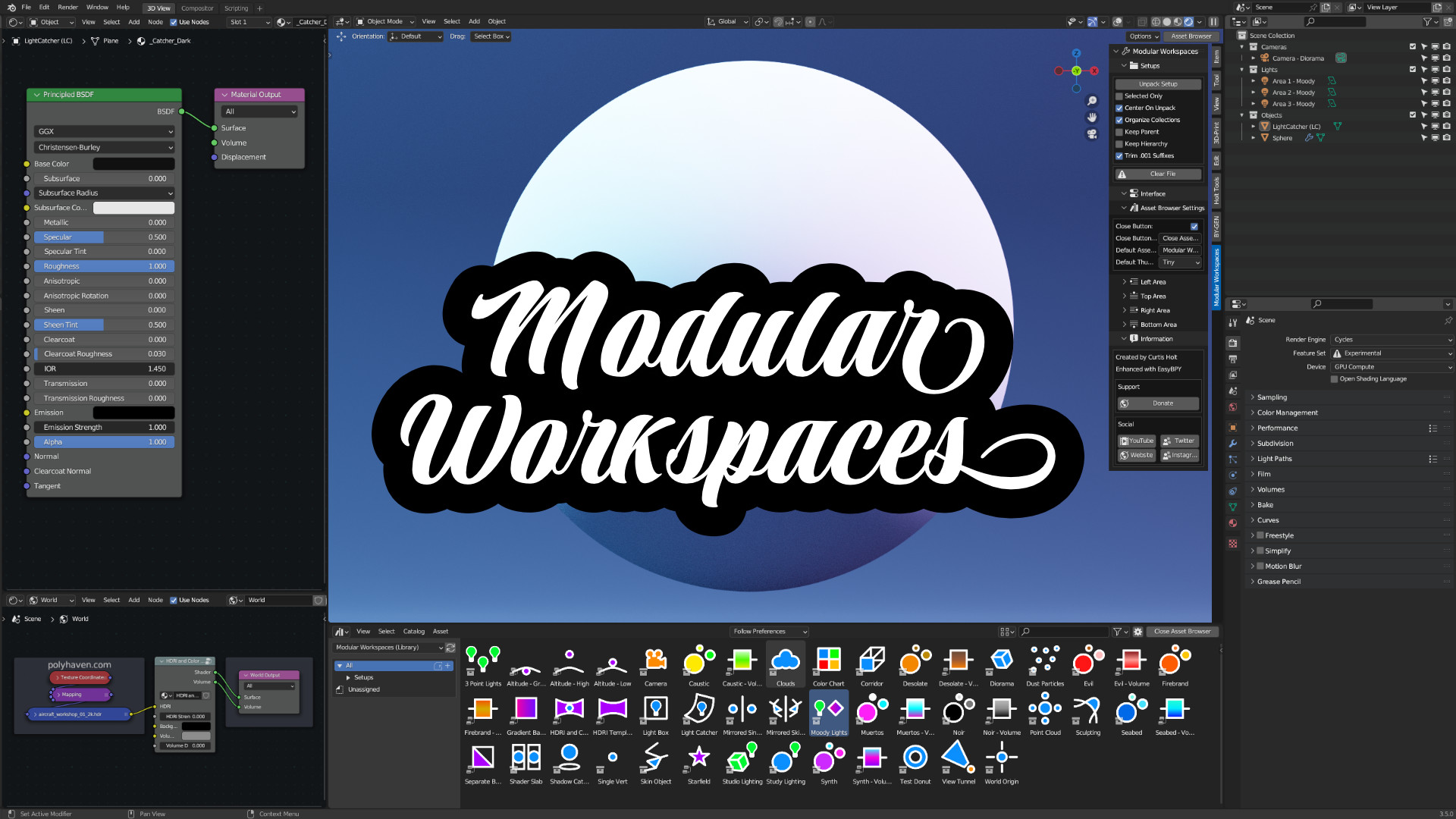 Modular Workspaces 1.7.0 for Blender