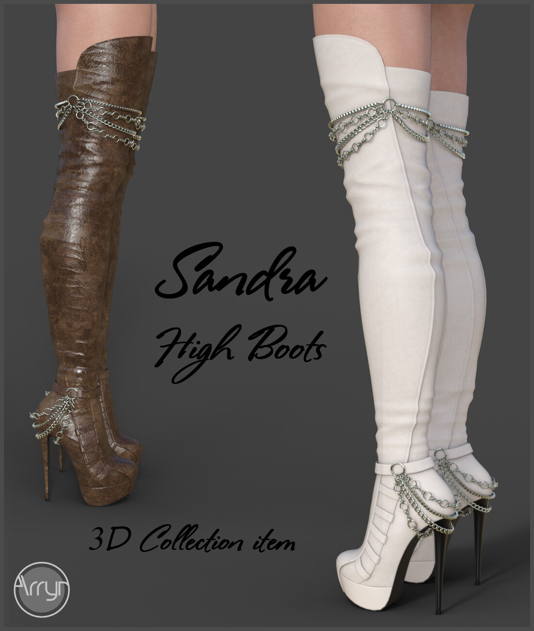 Sandra High Boots for Genesis 3 Females