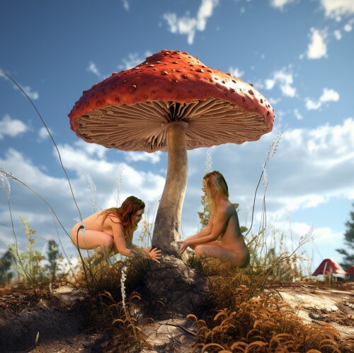 Z Ava May and Violet Mushroom Farmers