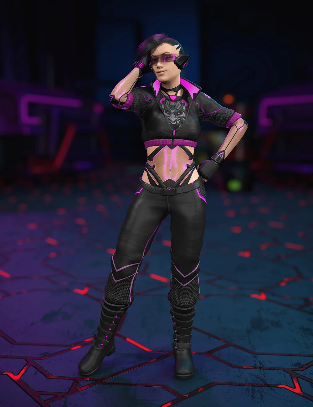 Cyberpunk Outfit For Genesis 8 Female