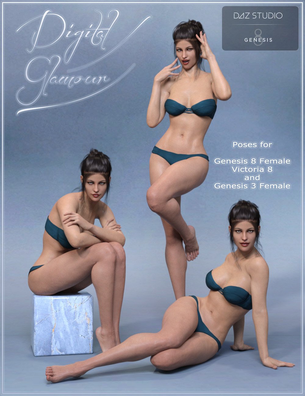 Digital Glamour Poses for Genesis 3 and Genesis 8 Female(s) [REPOST]