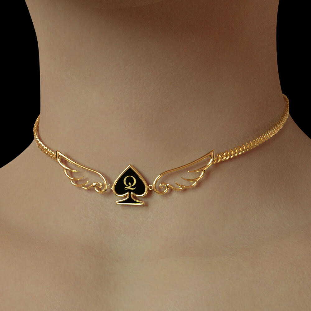 Queen Of Spades Choker Necklace For G8 [Request]