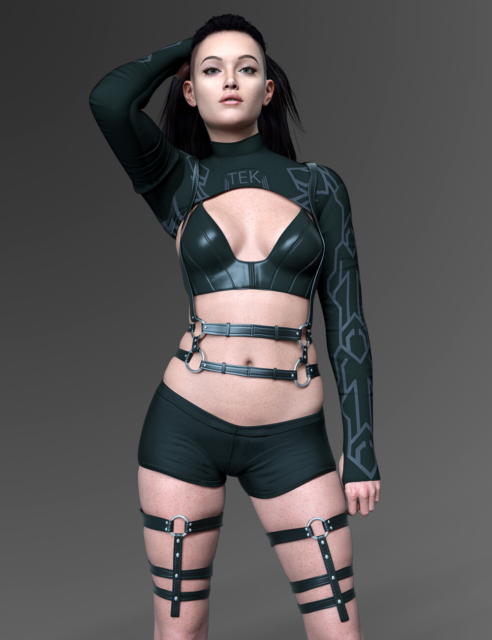 X-Fashion Tek Outfit for Genesis 9 [REPOST]